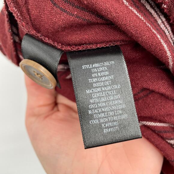 SANCTUARY Evereve NWT Sedona Maroon Striped Jumpsuit // L - Picture 12 of 12